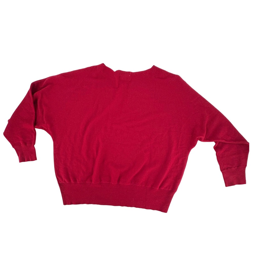 Eddie Bauer Fine Italian Merino Wool Red Sweater Pullover Knit XXLargeโ READ